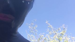 British Weatherwoman Brellina Latex Catsuit Experiment Pt 2