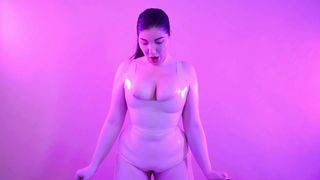 Big Tits in Beige Latex