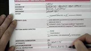 hard belting as punishment