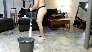 MASTURBATING WHILE CLEANING AND TRYING NOT TO CUM