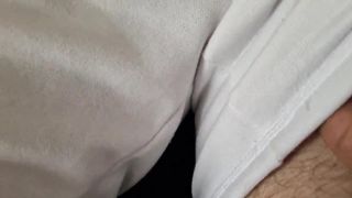 I tied him up and played with his cock