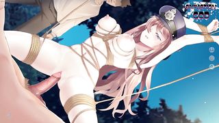 BDSM Police Role Play. Model-looking Girl with Perfect Body Gets an Orgasm / Uncensored Hentai