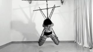 Pulling her Panties and Making her Cum - Shibari Suspension ORGASM