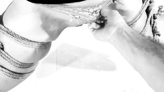 Pulling her Panties and Making her Cum - Shibari Suspension ORGASM