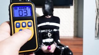 Teenage Slut Tortured with Shocking Collars on her Wrist