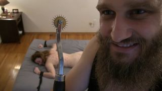 Sadistic Master Tortures His Slave With A Wartenberg Wheel!