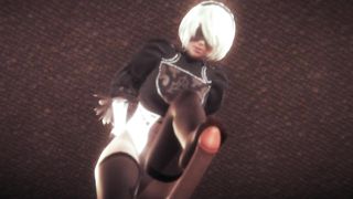 Nier Automata 2B does Tremendous Footjob with her Stockings