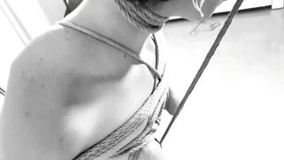 2 HOOKS inside her made her CUM SO HARD