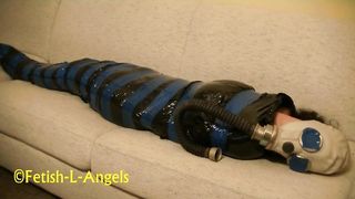 (SAFE AND VOLUNTARY), Mummification Slave Girl Relaxing in her Free Time before Service