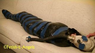 (SAFE AND VOLUNTARY), Mummification Slave Girl Relaxing in her Free Time before Service