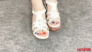 Mistress with Sexy Legs Sexy Legs in Shoes Torture Cock and Balls EasyCBTGirl