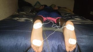 Foot Torture - Male Feet Tied and Electrified