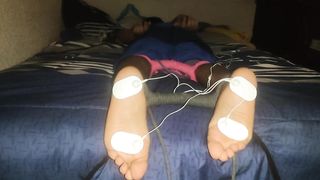 Foot Torture - Male Feet Tied and Electrified