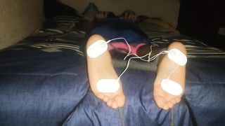 Foot Torture - Male Feet Tied and Electrified