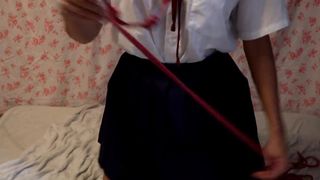 Rope Masturbation Shibari Solo Foreplay Cute Teen BDSM