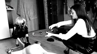 Dick and balls trampling