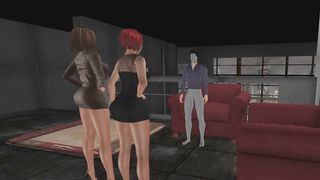 Pantyhose Femdom: FFM Bondage Tease