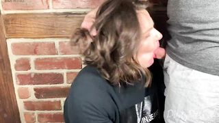 Youtuber gets her face fucked with throbbing cumshot