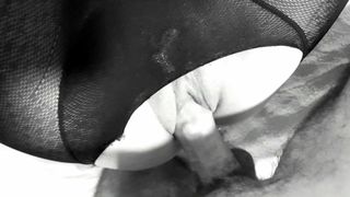 Huge squirt with ANAL BEADS in her ass and COCK in her pussy