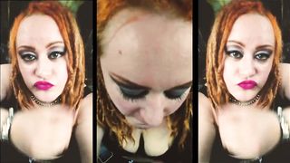 Talking to her Boyfriend on the phone while she sucks off hi