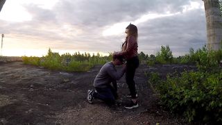 The guy sucked her dick to the deap throat and got his cum