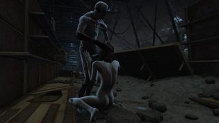 Monsters Fuck a Pregnant Warrior in an Abandoned Store | PC Gameplay