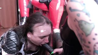 Dominatrix Nika and MistressLinan fuck the maid in all holes