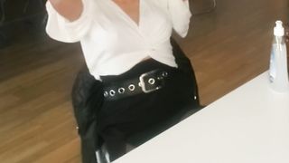 Lisa with Big Tits Show her Boobs for Casting for get new Job. she Play with her Boss in Sexy Style