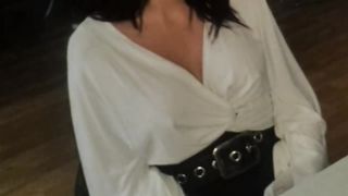 Lisa with Big Tits Show her Boobs for Casting for get new Job. she Play with her Boss in Sexy Style