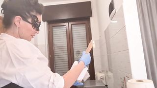 Femdom & Perverse Human Forniture: using Sissy's Ass as Humiliated Stuffs Holder