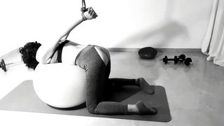 Kinktober day 12: YOGA KINK - Tied up and fucked on her yoga ball: Bdsmlovers91