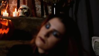 HALLOWEEN: SEXY DEVIL PUTS WAX ON HER PUSSY AND NIPPLES