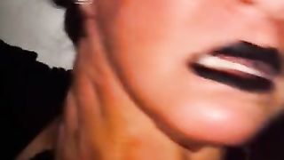 Goth Milf takes wand belt and cums uncontrollably