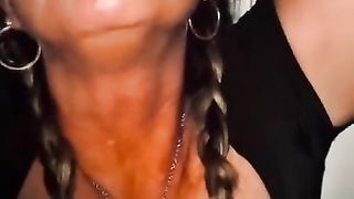 Goth Milf takes wand belt and cums uncontrollably