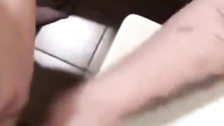 Big Tits Submissive Slut GF Milks Me and Licks Cum Off Sink