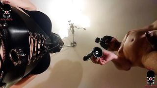 Tunnel O ring gag extreme deepthroat slut drilling & cumming