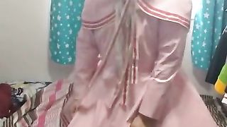 PVC Latex Sissy Cosplay does breathplay and vibrator, Card Sakura