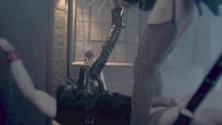 Paige Ashley jumps on top of a suspended cock for climax