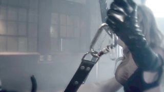 Paige Ashley jumps on top of a suspended cock for climax