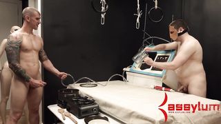 Slobbering bondage slut