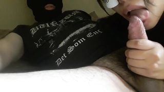 Un oral baboso para mi amo