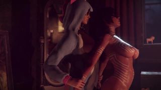 tomb raider bdsm: extremely horny lara croft is satisfied by a beauty's magical futa cock! 