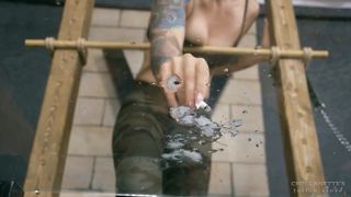 Dirty foot humiliation - Minnie Manga - Anette - Spitting - Smoking - Human ashtray - Foot slave