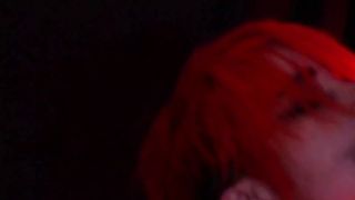 Little red riding hood caught by big cock wolf