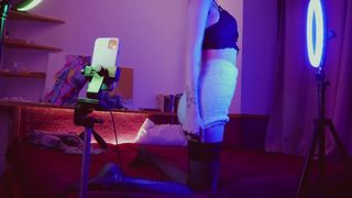 Cute sister fucked herself with dildo and vibrator