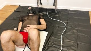 The impossible Cum Challenge #3 -- Enema and Pee holding