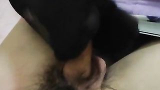 Black Pantyhose Femdom Footjob and Handjob Tease