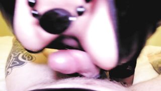 Femdom Handjob Mistress Eva Latex  play with a dick BDSM Fetish Gloves Milf Big Dick Kink Gonzo