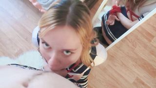 Step Sister Tied Up and Fucked in School Uniform