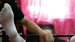 Barred and Feathered Gagged BDSM Pussy Spank